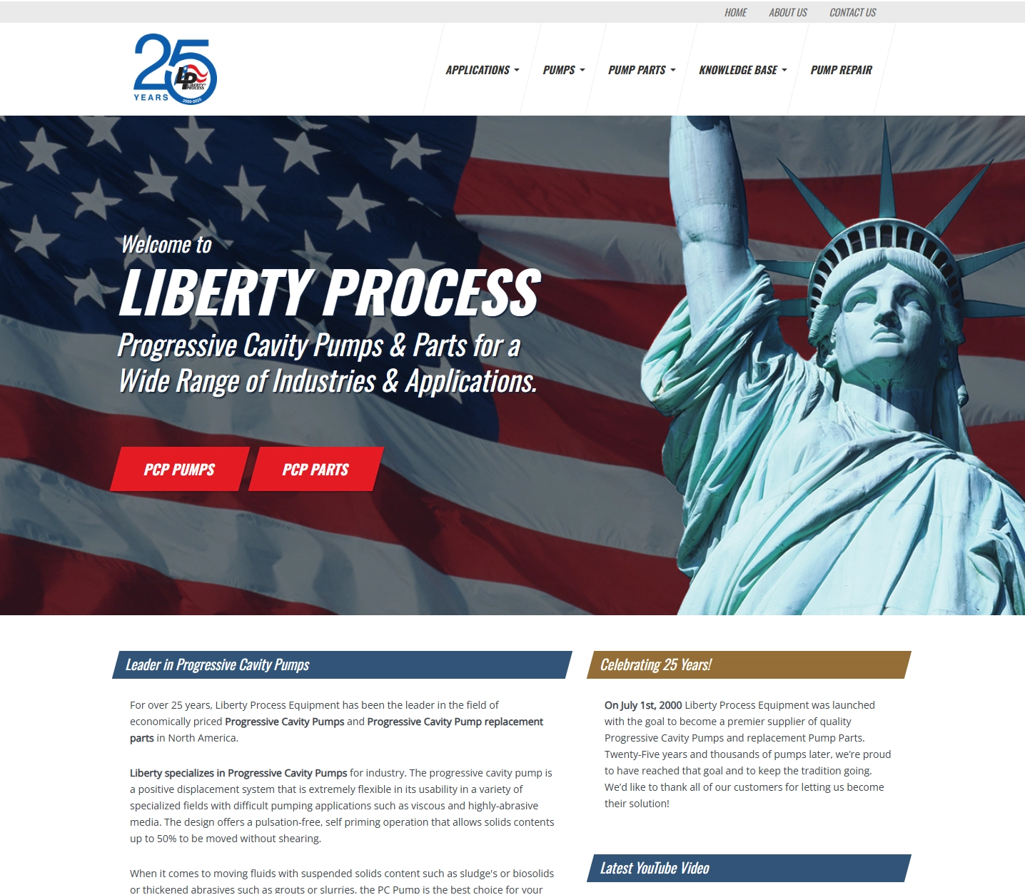 Liberty Process website homepage screenshot