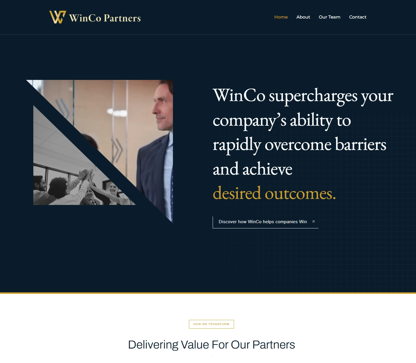 WinCo Partners website homepage screenshot