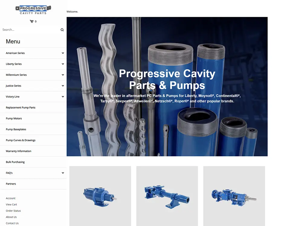 Progressive Cavity Parts website