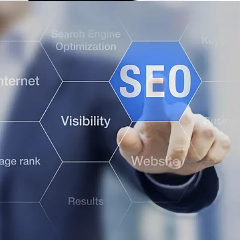 Image of a button that says SEO
