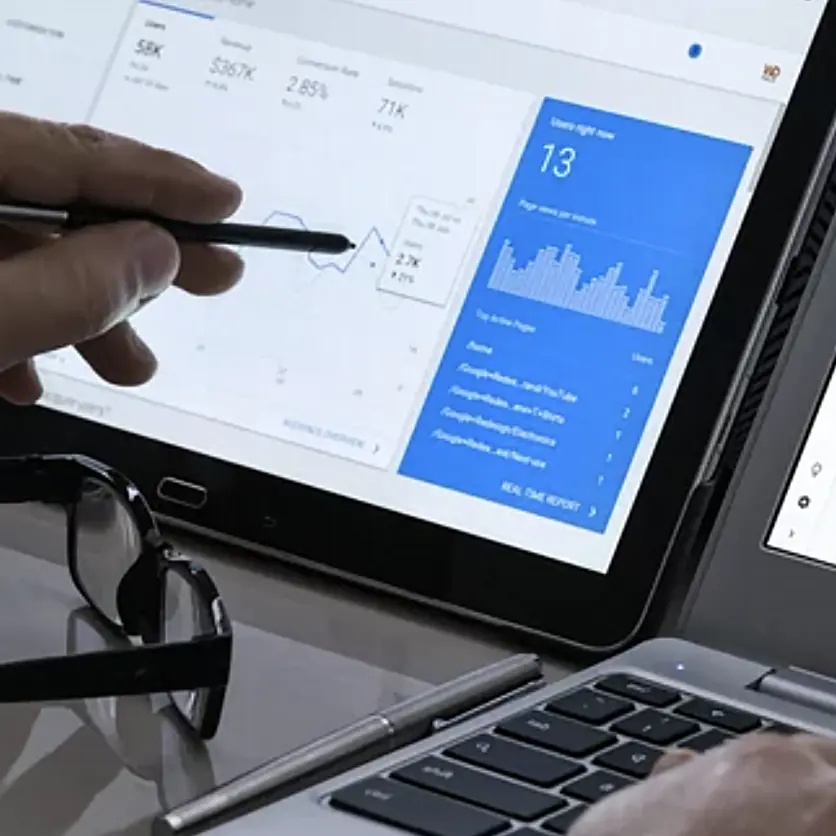 Image of a person looking at SEO results